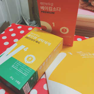 레인보우샵 올인원세탁세제,베이킹소다 스틱포6개입+세탁조클리너 — 5점을 준 리뷰어가 2018년 4월 올린 사용 사진