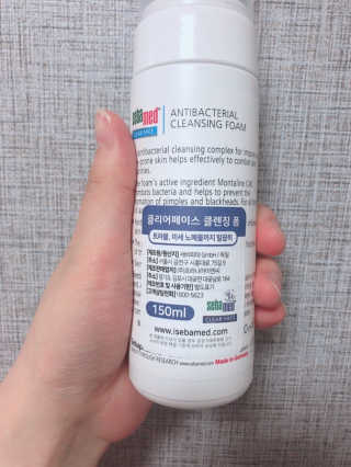 세바메드 안티박테리얼 클렌징 폼 — 5점을 준 리뷰어가 2020년 1월 올린 사용 사진