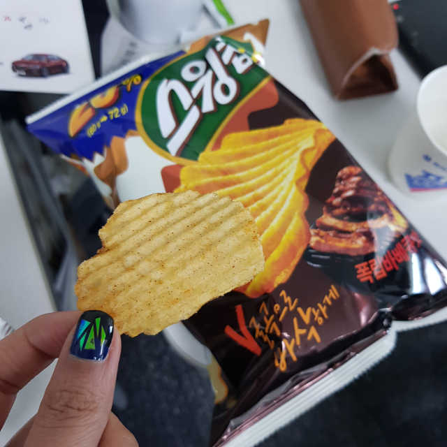 스윙칩V 폭립바베큐맛 리뷰 사진