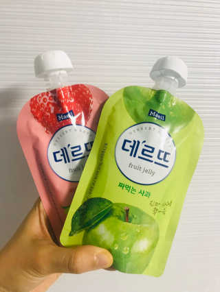 데르뜨 떠먹는 과일 3종, 짜먹는 과일 2종 총 10개 체험 — 4.5점을 준 리뷰어가 2020년 3월 올린 사용 사진