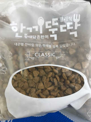 펫토리아 한끼뚝딱 클래식 강아지 건식사료 — 5점을 준 리뷰어가 2019년 4월 올린 사용 사진