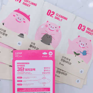 미팩토리 3단 돼지코팩 1box + 3단 흑돼지코팩 1box — 5점을 준 리뷰어가 2019년 7월 올린 사용 사진