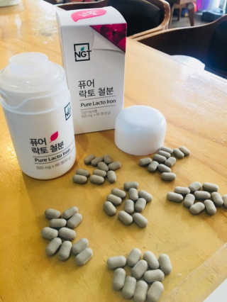 네츄럴굿띵스 퓨어 락토 철분 60일분 — 3.83점을 준 리뷰어가 2018년 2월 올린 사용 사진