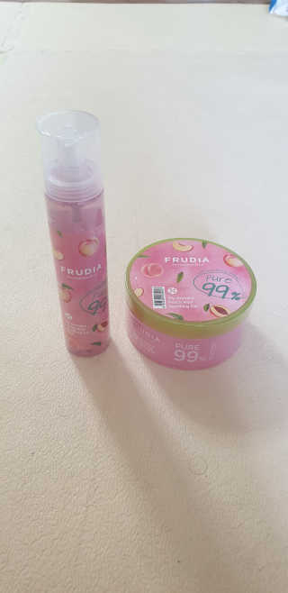 [후르디아] 복숭아 리얼 수딩젤 + 수딩젤 미스트 세트 — 5점을 준 리뷰어가 2019년 6월 올린 사용 사진