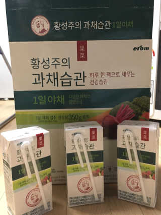 이롬 황성주의 과채습관 1일 야채 과일 주스 랜덤 세트 — 5점을 준 리뷰어가 2018년 7월 올린 사용 사진