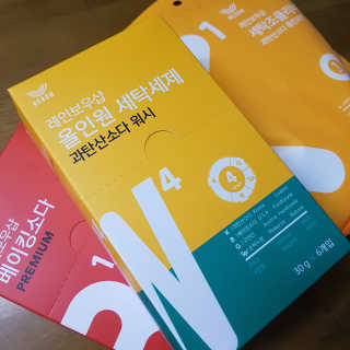레인보우샵 올인원세탁세제,베이킹소다 스틱포6개입+세탁조클리너 — 5점을 준 리뷰어가 2018년 4월 올린 사용 사진