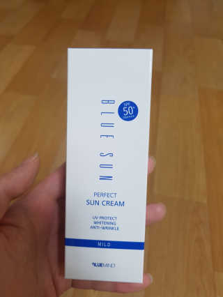 블루마인드 블루선 퍼펙트 선크림 [마일드] — 5점을 준 리뷰어가 2018년 7월 올린 사용 사진