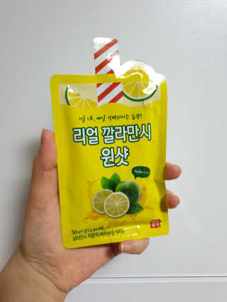 장수농가 리얼깔라만시 원샷 50ml 10팩+보틀 — 5점을 준 리뷰어가 2019년 5월 올린 사용 사진