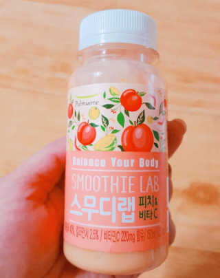 풀무원 스무디랩 피치&비타 — 5점을 준 리뷰어가 2017년 11월 올린 사용 사진