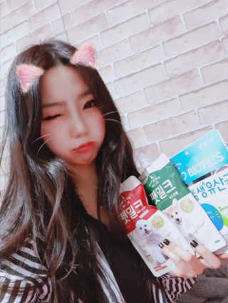 [빙그레] 에버그로 생유산균 1봉（10포입）+펫밀크2팩 — 5점을 준 리뷰어가 2019년 6월 올린 사용 사진
