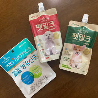 [빙그레] 에버그로 생유산균 1봉（10포입）+펫밀크2팩 — 5점을 준 리뷰어가 2019년 5월 올린 사용 사진