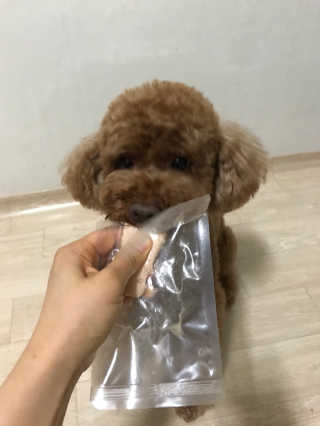 미누시아 촉촉한 닭안심 + 홍삼발효 훈제 말고기 — 5점을 준 리뷰어가 2018년 6월 올린 사용 사진