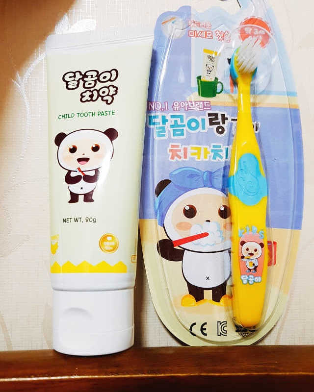 달곰이 어린이 치약+어린이 칫솔 SET 리뷰 사진