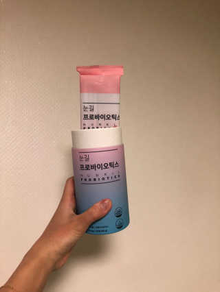눈길 프로바이오틱스 눈길 콜라겐 프로바이오틱스 — 5점을 준 리뷰어가 2019년 11월 올린 사용 사진
