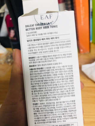 달리프 클로렐라 베러 루트 헤어토닉 100ml — 4.5점을 준 리뷰어가 2019년 11월 올린 사용 사진
