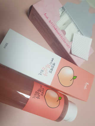 프레티 복숭아 토너 + 소프트 엠보 코튼 화장솜 — 5점을 준 리뷰어가 2019년 4월 올린 사용 사진