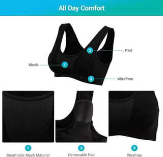 크리비아 Clivia Padded Yoga Sports Bra — 5점을 준 리뷰어가 2018년 6월 올린 사용 사진