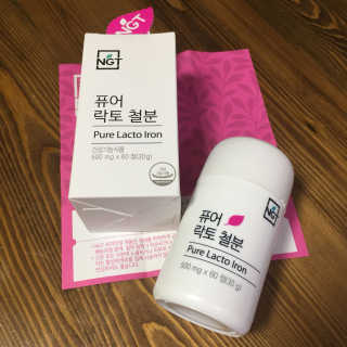 네츄럴굿띵스 퓨어 락토 철분 60일분 — 4점을 준 리뷰어가 2018년 2월 올린 사용 사진