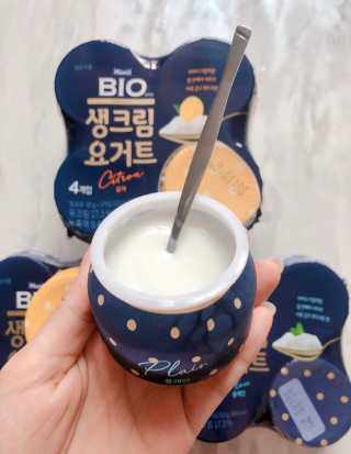 [매일 바이오] 생크림요거트 플레인 12개 + 유자 12개 — 4.5점을 준 리뷰어가 2019년 6월 올린 사용 사진