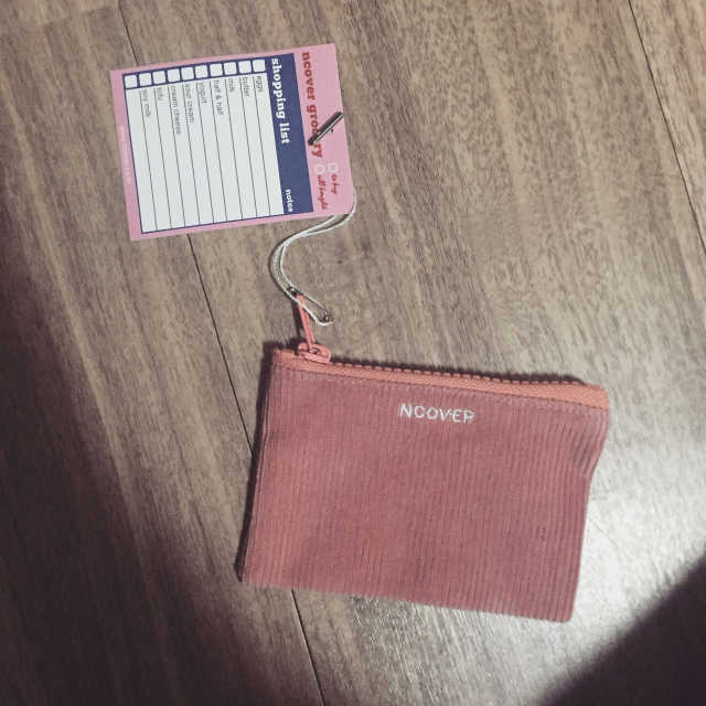 앤커버 코듀로이라인 동전지갑 리뷰 사진