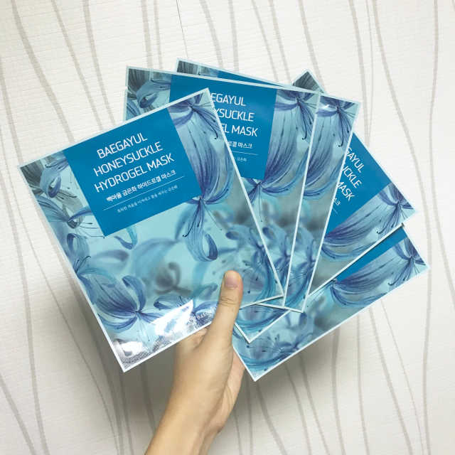 백아율 금은화 하이드로겔 마스크 리뷰 사진