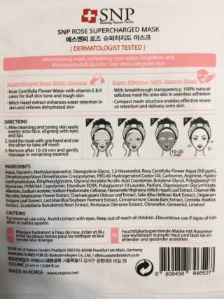 SNP Supercharged Mask_Rose Centifoli Flower — 5점을 준 리뷰어가 2019년 1월 올린 사용 사진
