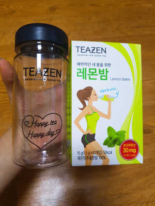 티젠 레몬밤 + 마이보틀 — 4점을 준 리뷰어가 2018년 7월 올린 사용 사진