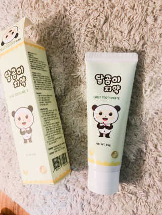 달곰이 어린이 치약+어린이 칫솔 SET — 5점을 준 리뷰어가 2017년 7월 올린 사용 사진