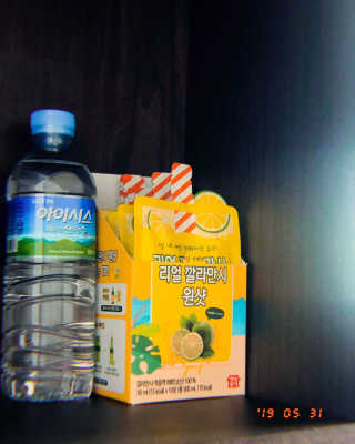 장수농가 리얼깔라만시 원샷 50ml 10팩+보틀 — 5점을 준 리뷰어가 2019년 5월 올린 사용 사진