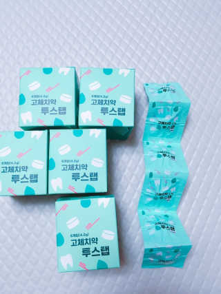 솔테라피 씹는 고체치약 투스탭 스파클레몬 6정 x 5박스 — 5점을 준 리뷰어가 2019년 5월 올린 사용 사진