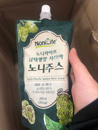 장수농가 남태평양 사모아 노니 원액 1L or 200mlx10팩 중 택 1 — 5점을 준 리뷰어가 2019년 1월 올린 사용 사진