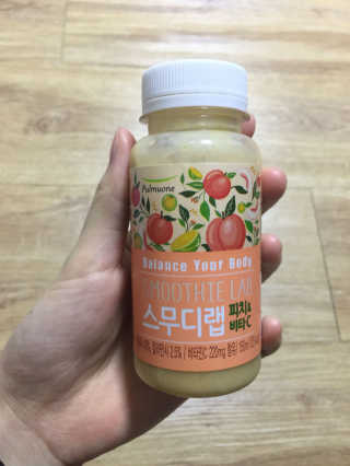 풀무원 스무디랩 피치&비타 — 4점을 준 리뷰어가 2017년 11월 올린 사용 사진