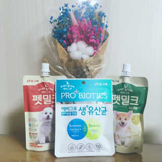 [빙그레] 에버그로 생유산균 1봉（10포입）+펫밀크2팩 — 3점을 준 리뷰어가 2019년 3월 올린 사용 사진