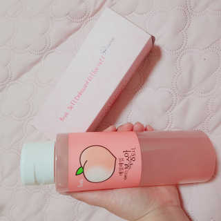 프레티 복숭아 토너 + 소프트 엠보 코튼 화장솜 — 4점을 준 리뷰어가 2019년 4월 올린 사용 사진
