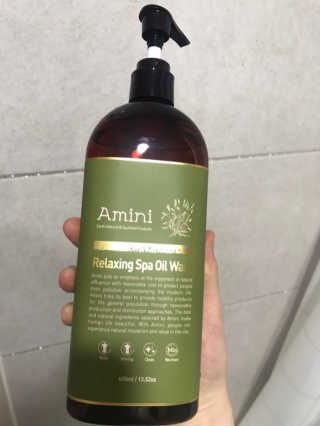 아미니 오일워시 시리즈 400ml（3종 중 1종 랜덤발송 — 4.5점을 준 리뷰어가 2019년 7월 올린 사용 사진