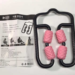뭅뭅 바디핏레그롤러 종아리 허벅지 하체 마사지기 — 5점을 준 리뷰어가 2019년 10월 올린 사용 사진