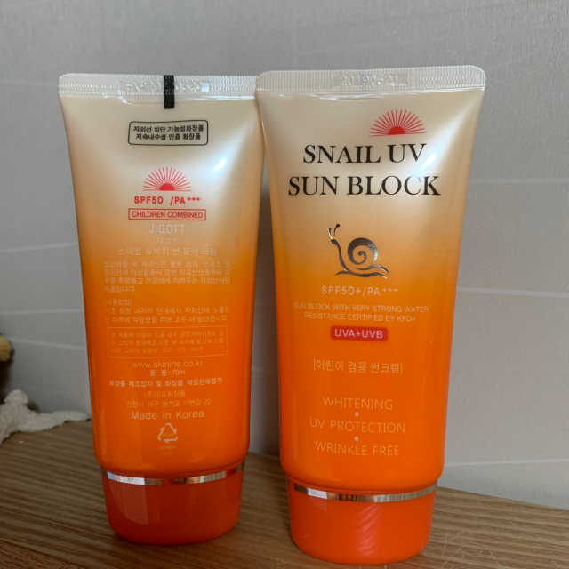 지고트 스네일 유브이 썬블럭 크림 70ml,1+1 리뷰 사진