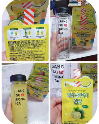 장수농가 리얼깔라만시 원샷 50ml 10팩+보틀 — 5점을 준 리뷰어가 2019년 5월 올린 사용 사진