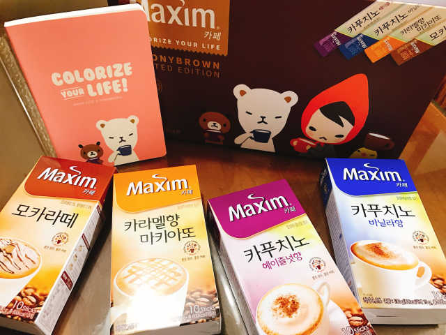 맥심카페X포니브라운 콜라보레이션팩 리뷰 사진