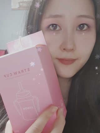 유비맘 샘방지 PPSU 빨대컵_컬러 랜덤 발송 — 5점을 준 리뷰어가 2020년 3월 올린 사용 사진