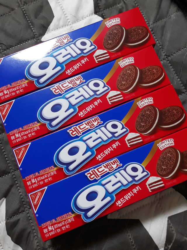 오레오 레드벨벳 리뷰 사진