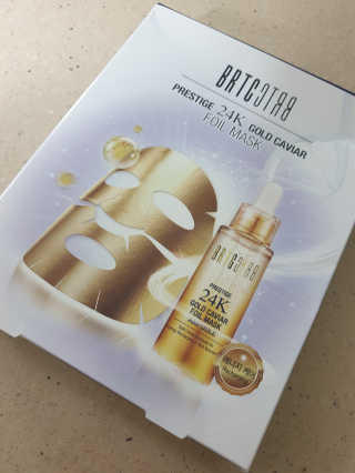 비알티씨 프레스티지 24K 골드 캐비어 호일 마스크 — 4점을 준 리뷰어가 2019년 3월 올린 사용 사진