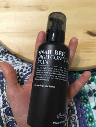 벤튼 스네일비 하이콘텐트 스킨 150ml — 5점을 준 리뷰어가 2018년 2월 올린 사용 사진