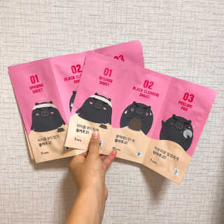 미팩토리 3단 돼지코팩 1box + 3단 흑돼지코팩 1box — 4.5점을 준 리뷰어가 2019년 8월 올린 사용 사진