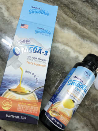 오메가-3스무디 [오메가스무디] 짜먹는 오메가3 DHA 임산부 어린이 — 5점을 준 리뷰어가 2019년 3월 올린 사용 사진