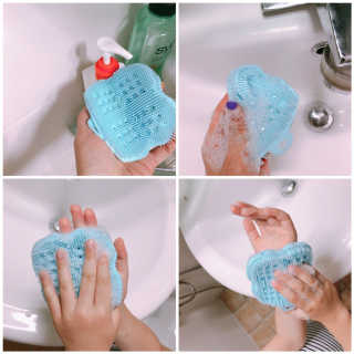 비비또 실리콘 베이비 타월 — 5점을 준 리뷰어가 2019년 6월 올린 사용 사진