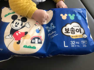 보솜이 베이비케어 팬티형 기저귀 — 4.5점을 준 리뷰어가 2019년 3월 올린 사용 사진