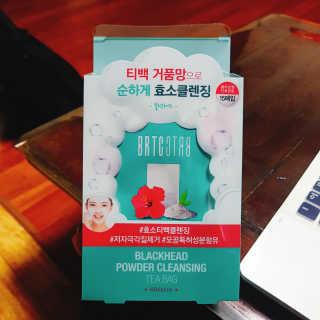 비알티씨 V10 파우더 클렌징 티백 2종 — 3점을 준 리뷰어가 2019년 2월 올린 사용 사진