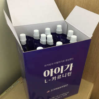 오엔엘 아이가 L-카르니틴 2박스 — 5점을 준 리뷰어가 2019년 4월 올린 사용 사진