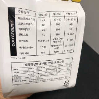 브라운백 커피 브라운백커피 디카페인 원두 3종 — 5점을 준 리뷰어가 2018년 8월 올린 사용 사진